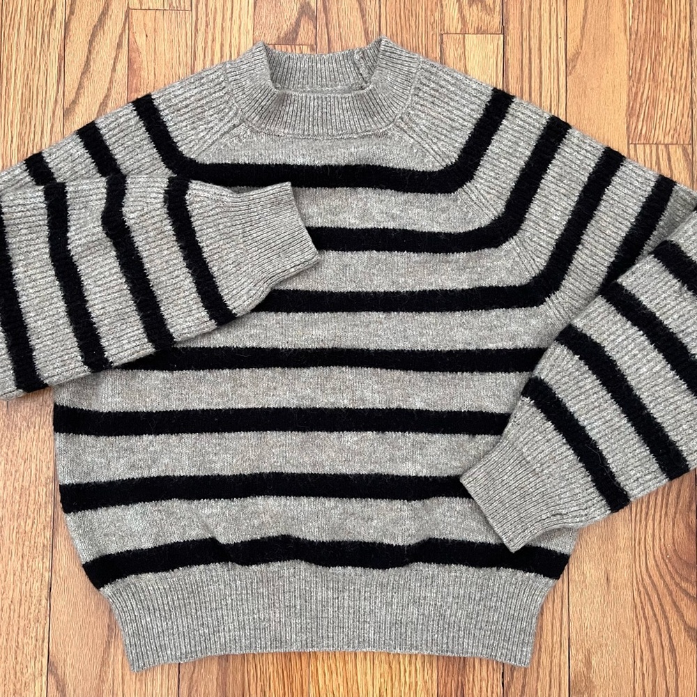 Mango Striped Long Sleeve Sweater - Picture 3 of 9